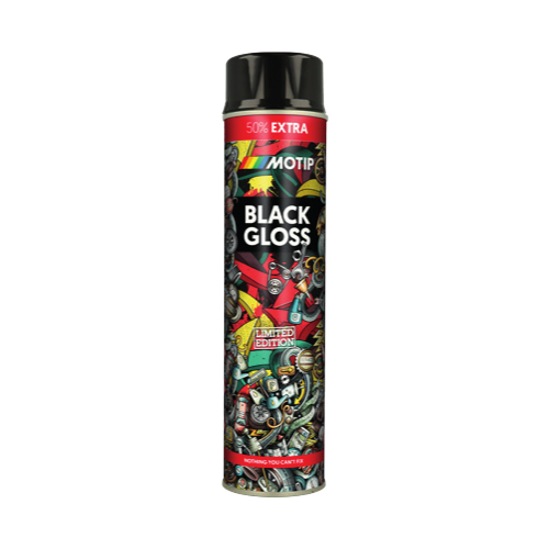 Motip Black Glossy 400 ml – Lakier akrylowy czarny połysk w sprayu